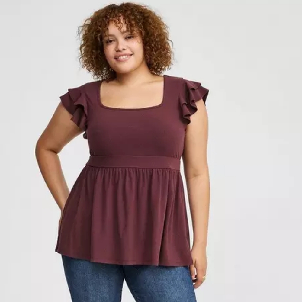 Super Soft Babydoll Top 2X